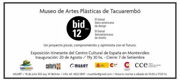 20 de agosto: Inaugura exposición de diseño en el Museo de Artes Plásticas de Tacuarembó