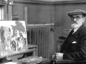 Figari en su taller de París, 1927.