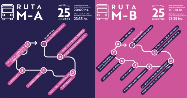 Ruta MA y MB de Museos en la Noche