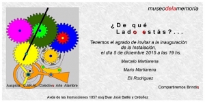 Instalaci&oacute;n en el Museo de la Memoria: "&iquest;De qu&eacute; lado est&aacute;s?"