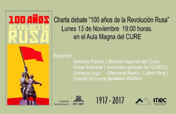 Mesa redonda sobre la revolución Rusa en CURE-UdelaR, sede Maldonado