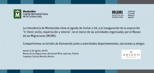22 de agosto inaugura exposici&oacute;n en Museo de las Migraciones (MuMi)