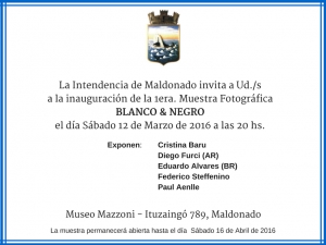 El Museo Mazzoni de Maldonado acoge la muestra fotogr&aacute;fica "Blanco y Negro"