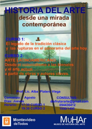 Cursos de Historia del Arte desde una mirada contempor&aacute;nea en el  MuHAr