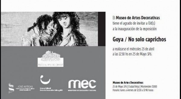 "Goya, no solo caprichos" en el Museo de Artes Decorativas desde el 23 de abril. 