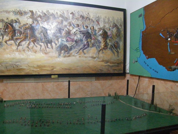Detalle de maqueta Batalla de Sarand&iacute;