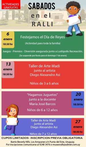 Agenda de actividades del Museo Ralli de Punta del Este