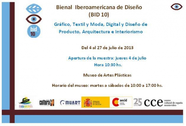 Exposici&oacute;n itinerante de la Bienal Iberoamericana de Dise&ntilde;o (10) en MUART de Tacuaremb&oacute;.
