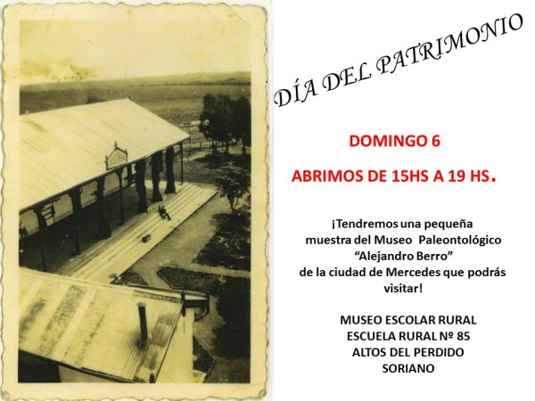 Día del Patrimonio en el Museo Escolar Rural de Altos del Perdido (Soriano)