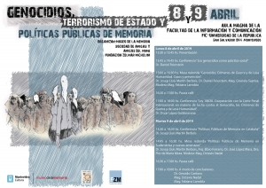 Conferencia: Genocidios, terrorismo de estado y políticas públicas de memoria