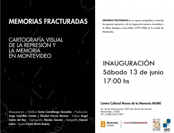 "Memorias Fracturadas. Cartograf&iacute;a visual de la represi&oacute;n y la memoria " abre en el Museo de la Memoria