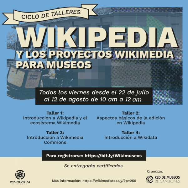 Ciclo de talleres Wikipedia y los proyectos Wikimedia para museos