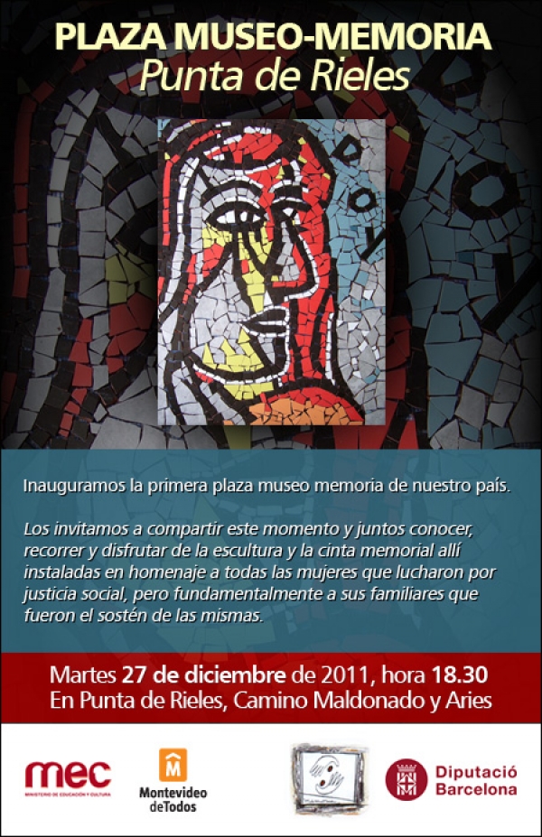 Inaugura Plaza Museo-Memoria en Punta Rieles. 27 de diciembre.