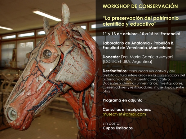La preservaci&oacute;n del patrimonio cient&iacute;fico y educativo. Workshop de Conservaci&oacute;n